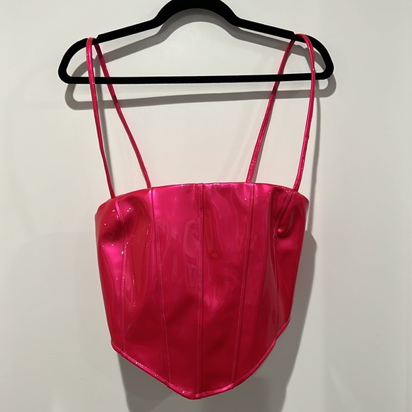 EGO CORSET CROP TOP IN PINK - Picture 5 of 6